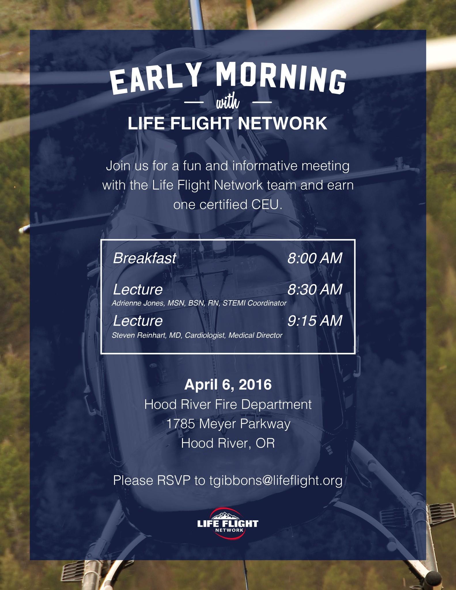Early Morning with Life Flight Network: Hood River 4/6/16